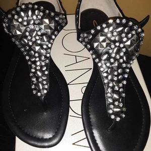 SOLD! Joan & David Crystal Sandals Shoes